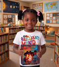 Book Set and Girls Flowers T-Shirt