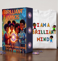 Book Set and I Am Brilliant Mind Boy Figures Shirt Bundle